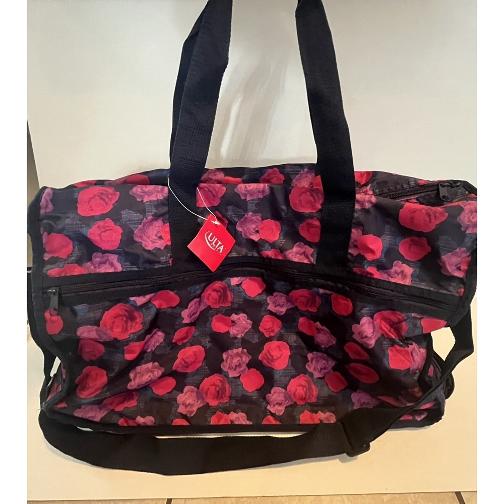 Ulta Beauty Wheeled Travel Bag Overnight 21 X 9 X 13,NEW W/TAG, FLORAL, DUFFEL